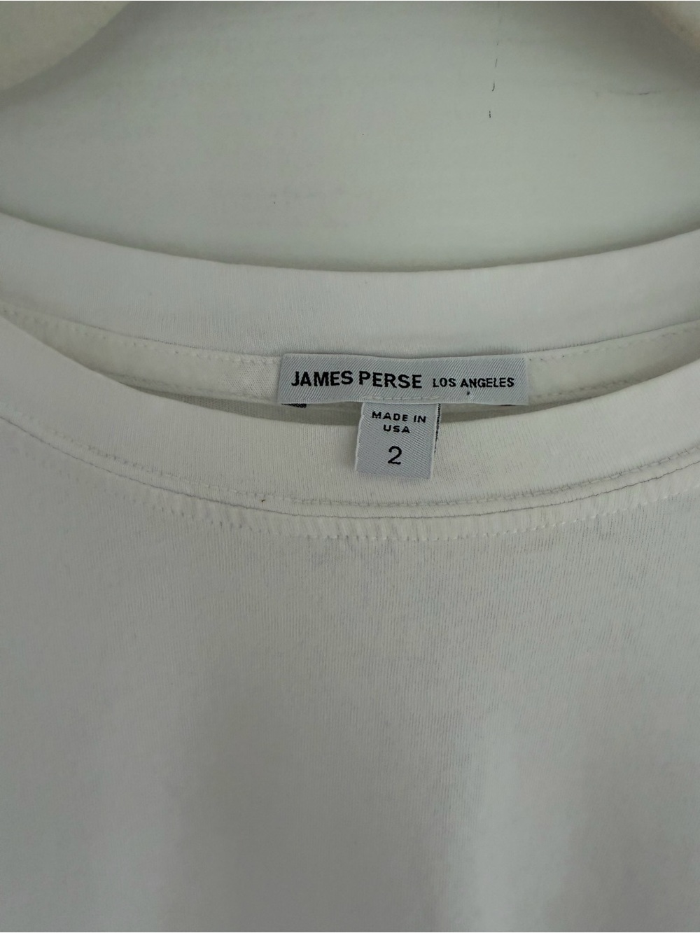 James Perse White Crewneck Tee - Classic Everyday Top - Picture 3 of 3